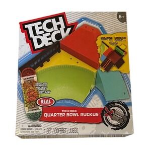 Tech Deck Quarter Bowl Ruckus Skateboard Ramp Playset‎ New